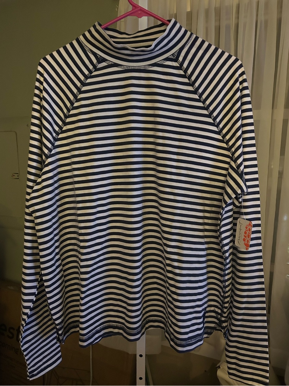 Free People Restoration Top in Sailor Stripe Navy